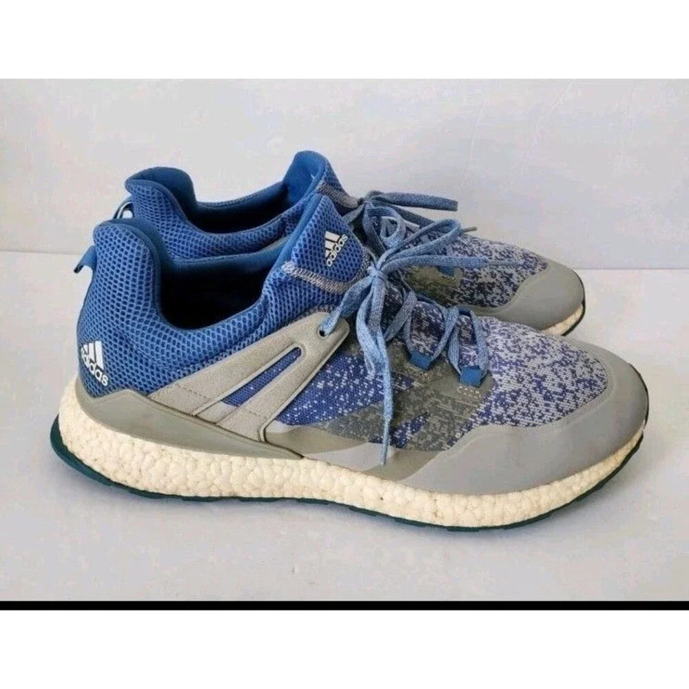 Adidas Crossknit Boost Golf Shoes - Blue & Gray Sneakers - Size 13